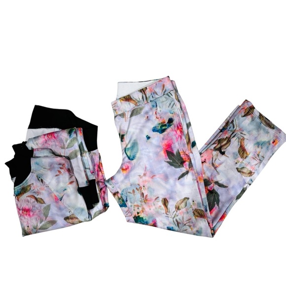 Pam & Gela floral jacket and track cropped pants set EUC - Picture 7 of 16